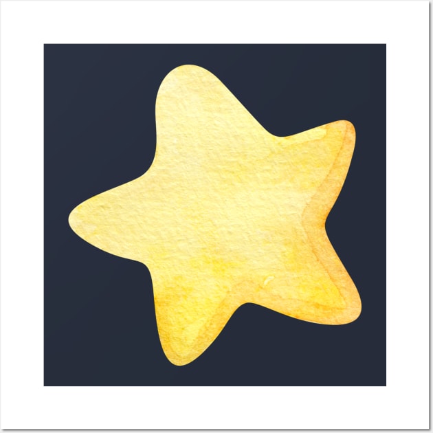 Yellow star Wall Art by shoko